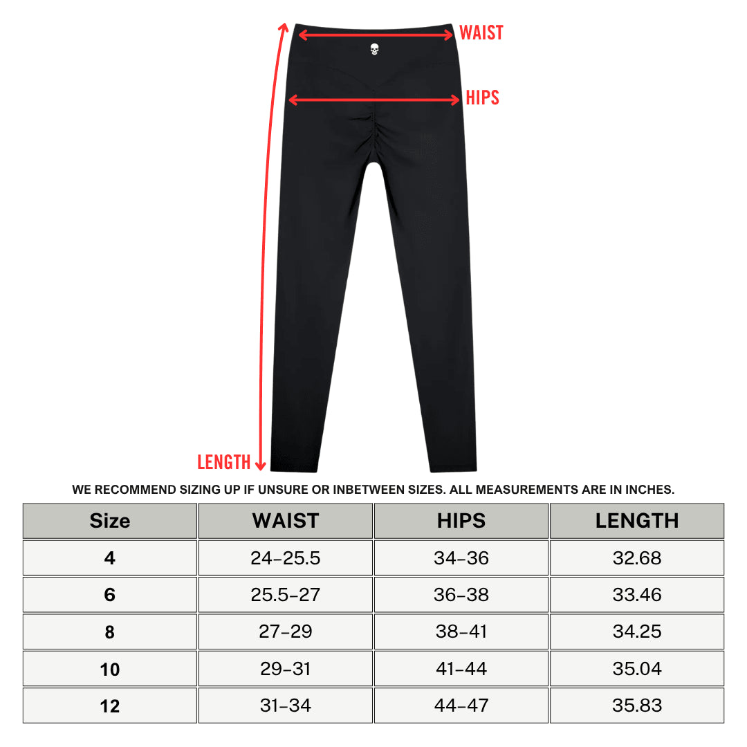 Delicate Metal Font High Waisted Ankle Leggings