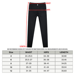 Delicate Metal Font High Waisted Ankle Leggings