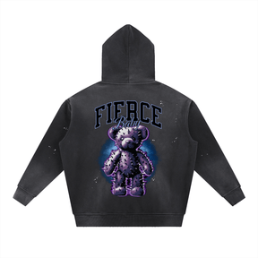 Fierce Baby Grunge Frayed Fleece Hoodie - Goth Cloth Co.251219PODRB0439001