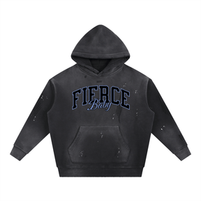 Fierce Baby Grunge Frayed Fleece Hoodie - Goth Cloth Co.251219PODRB0439001