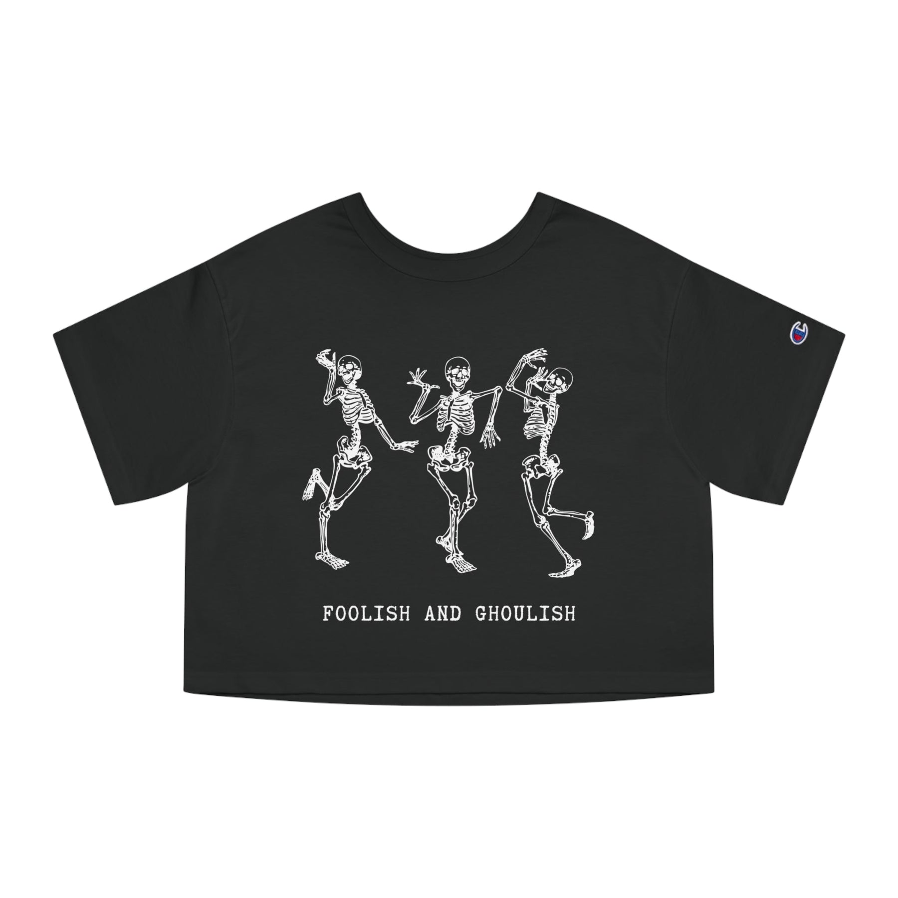 Foolish and Ghoulish Heavyweight Cropped T - Shirt - Goth Cloth Co.T - Shirt25877840864481315895