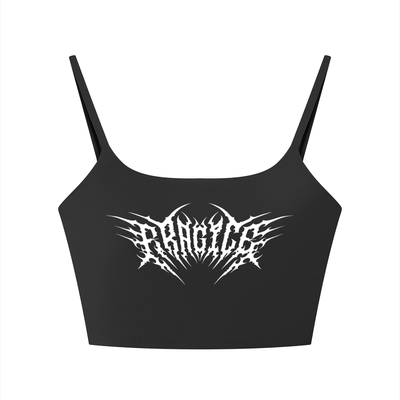 Fragile Metal Font Sports Bra - Goth Cloth Co.260709PODAC1343001