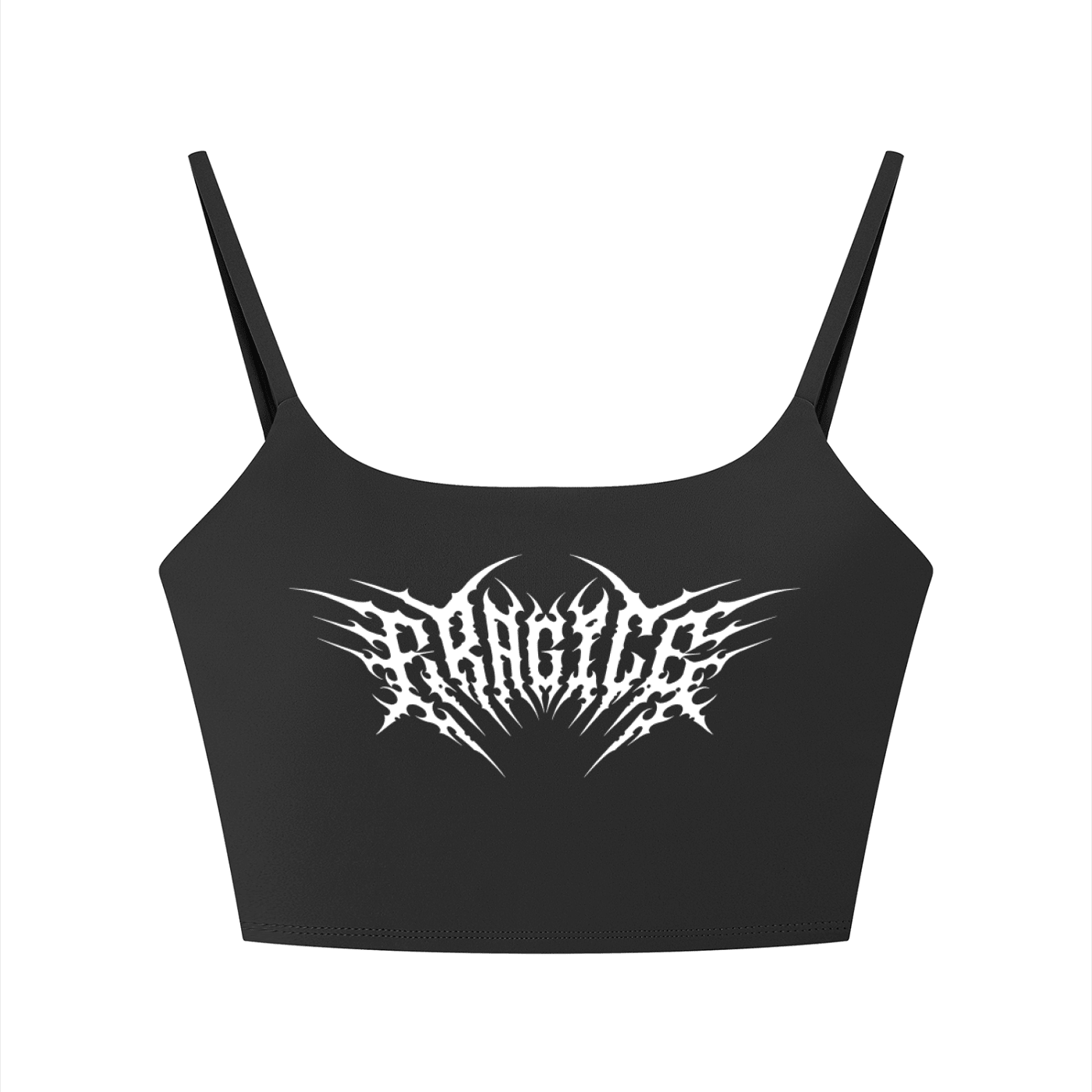 Fragile Metal Font Sports Bra - Goth Cloth Co.260709PODAC1343001