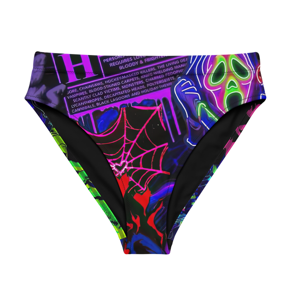 Freaky Frights High Waisted Sport Bikini Bottom - Goth Cloth Co.1431345_12042