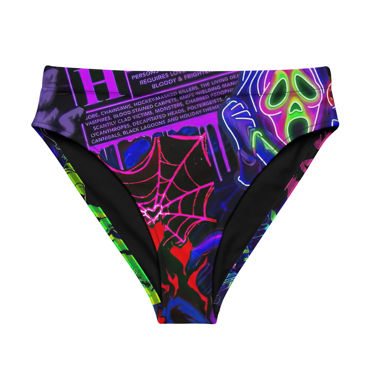 Freaky Frights High Waisted Sport Bikini Bottom - Goth Cloth Co.1431345_12042