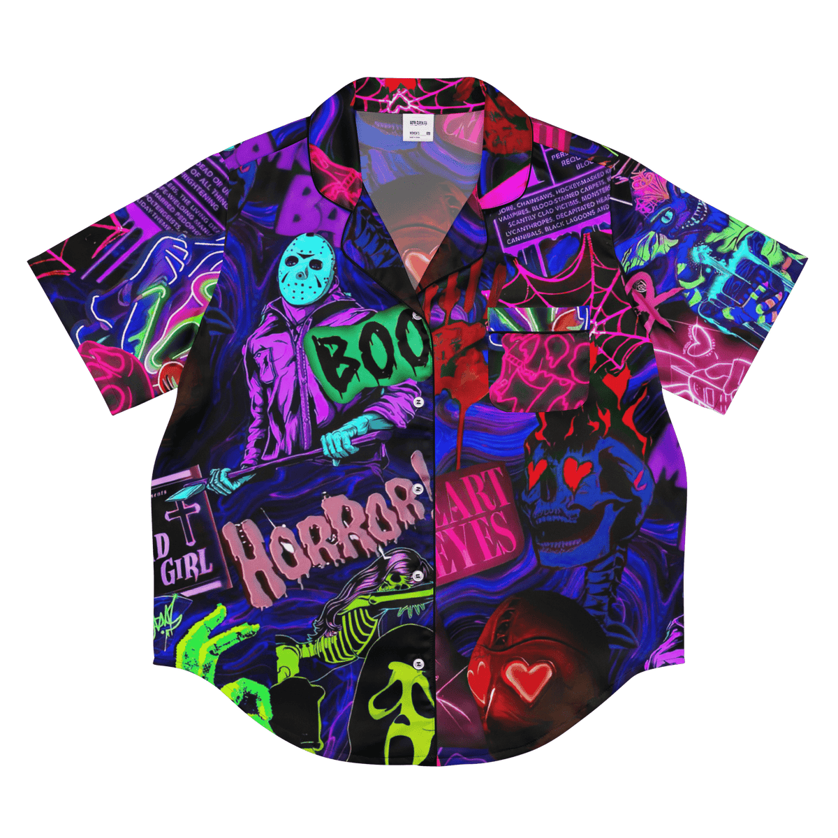 Freaky Frights Silky Pajama Top - Goth Cloth Co.9354983_20964