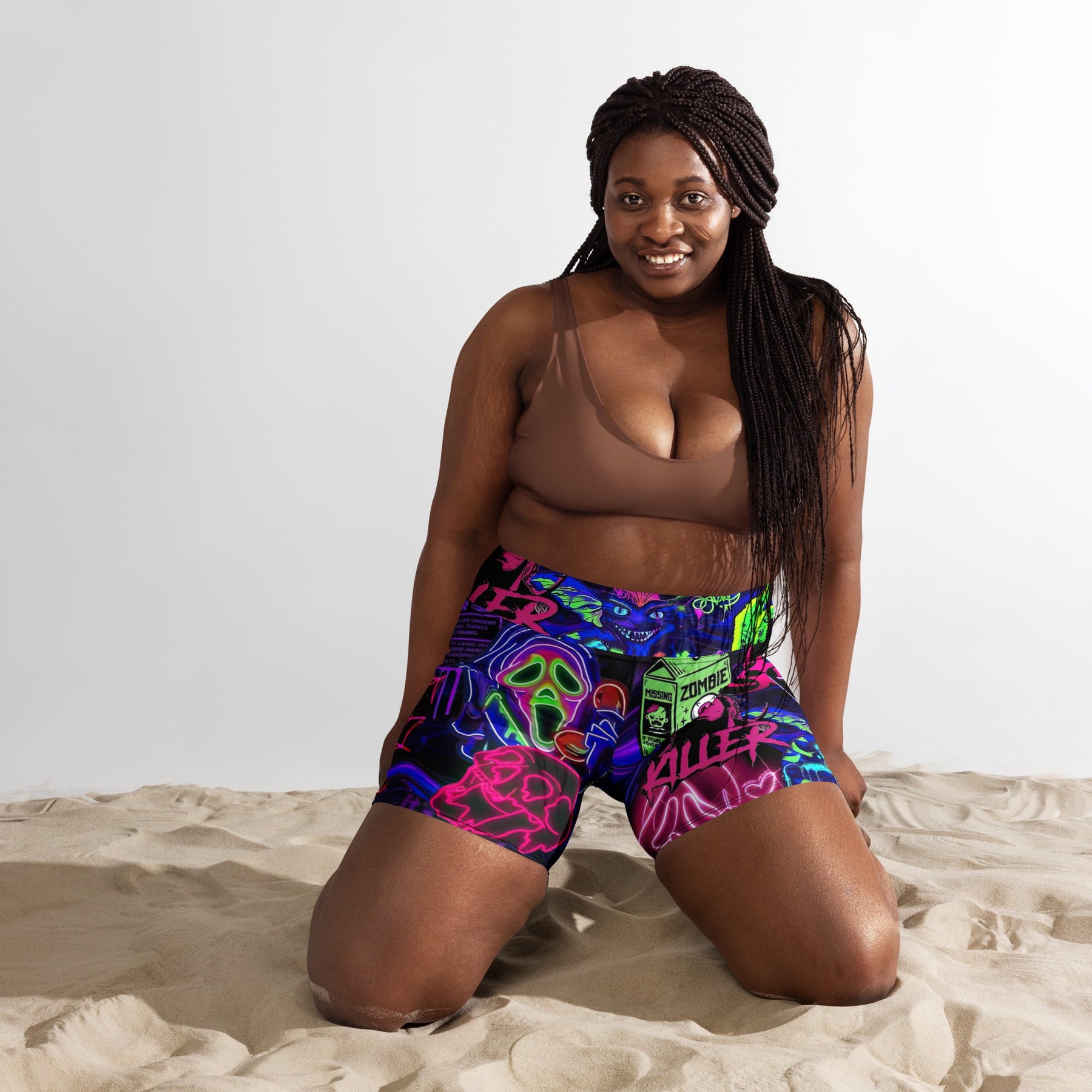 Freaky Frights Yoga Shorts - Goth Cloth Co.8846866_9079