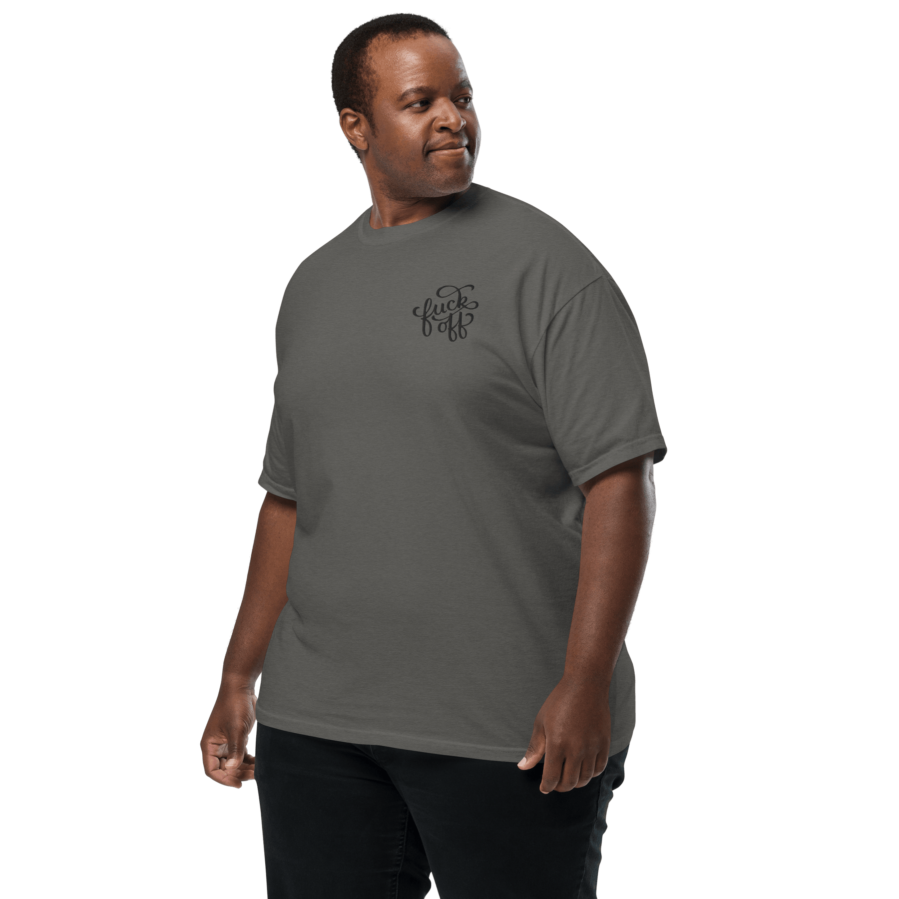 Fuck Off Embroidered Comfy Tee - Goth Cloth Co.2993187_21250