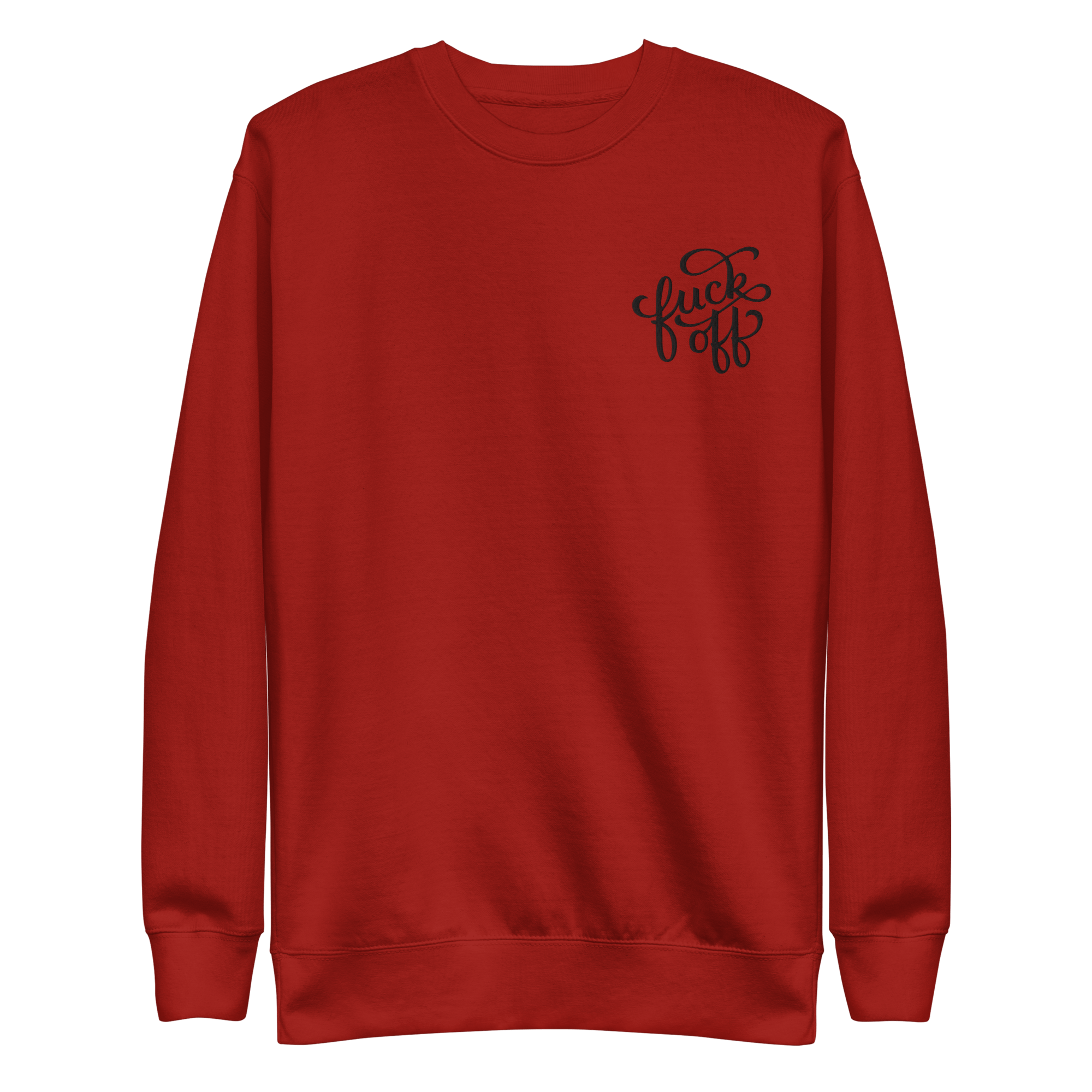 Fuck Off Embroidered Unisex Sweatshirt | Gothic Winter Sweatshirt
