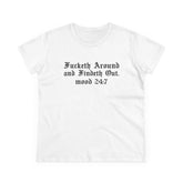 Fucketh Around and Findeth Out Women's Baby Tee - Goth Cloth Co.T-Shirt22068061136881405411