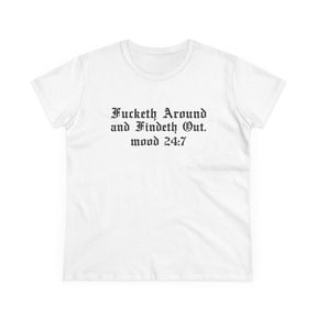 Fucketh Around and Findeth Out Women's Baby Tee - Goth Cloth Co.T-Shirt22068061136881405411