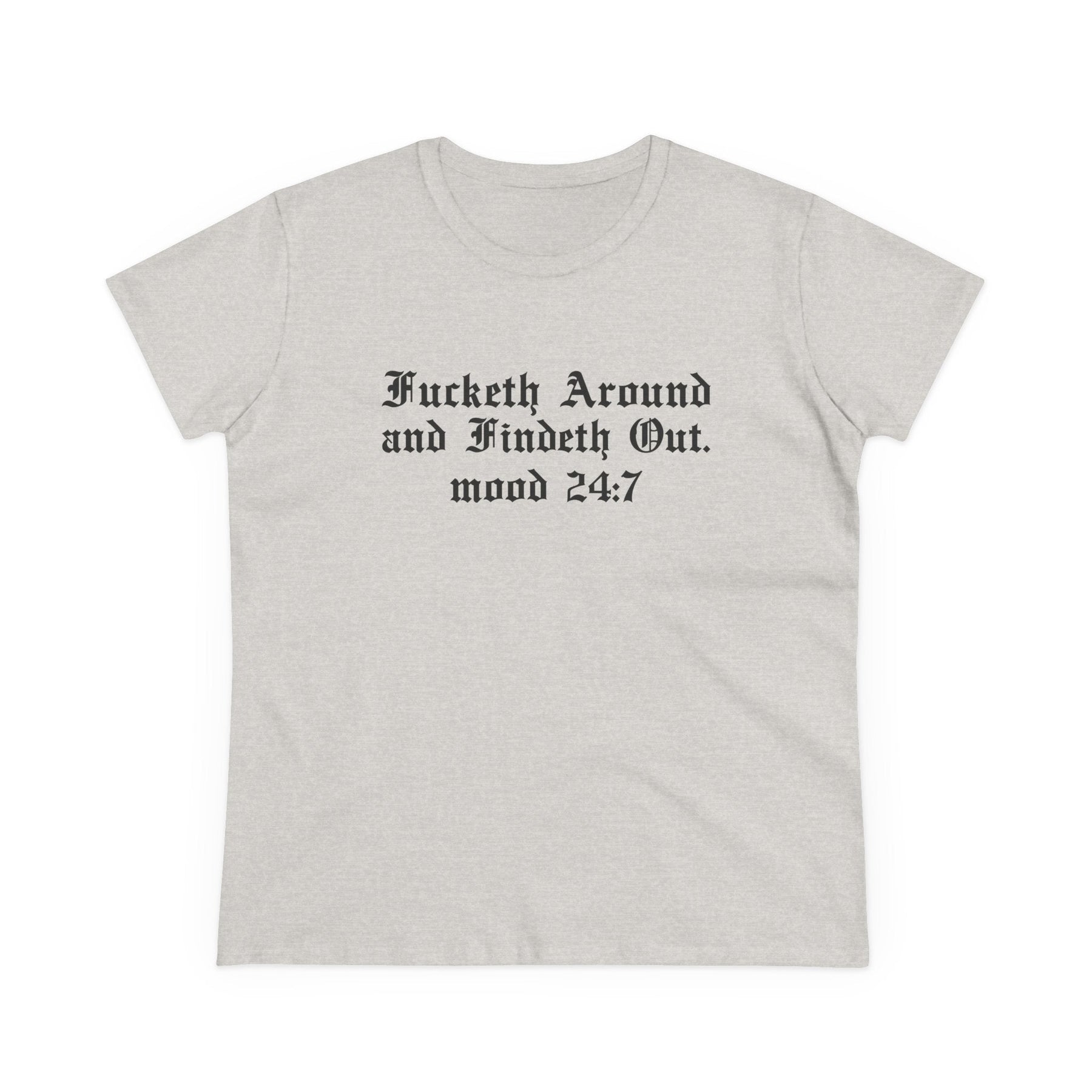 Fucketh Around and Findeth Out Women's Baby Tee - Goth Cloth Co.T-Shirt22068061136881405411
