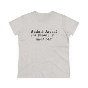 Fucketh Around and Findeth Out Women's Baby Tee - Goth Cloth Co.T-Shirt22068061136881405411