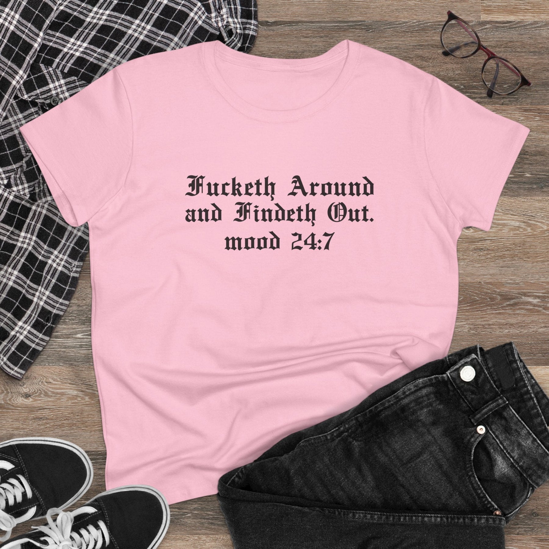 Fucketh Around and Findeth Out Women's Baby Tee - Goth Cloth Co.T-Shirt23095289572318447999