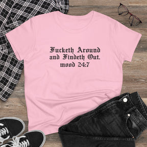 Fucketh Around and Findeth Out Women's Baby Tee - Goth Cloth Co.T-Shirt23095289572318447999