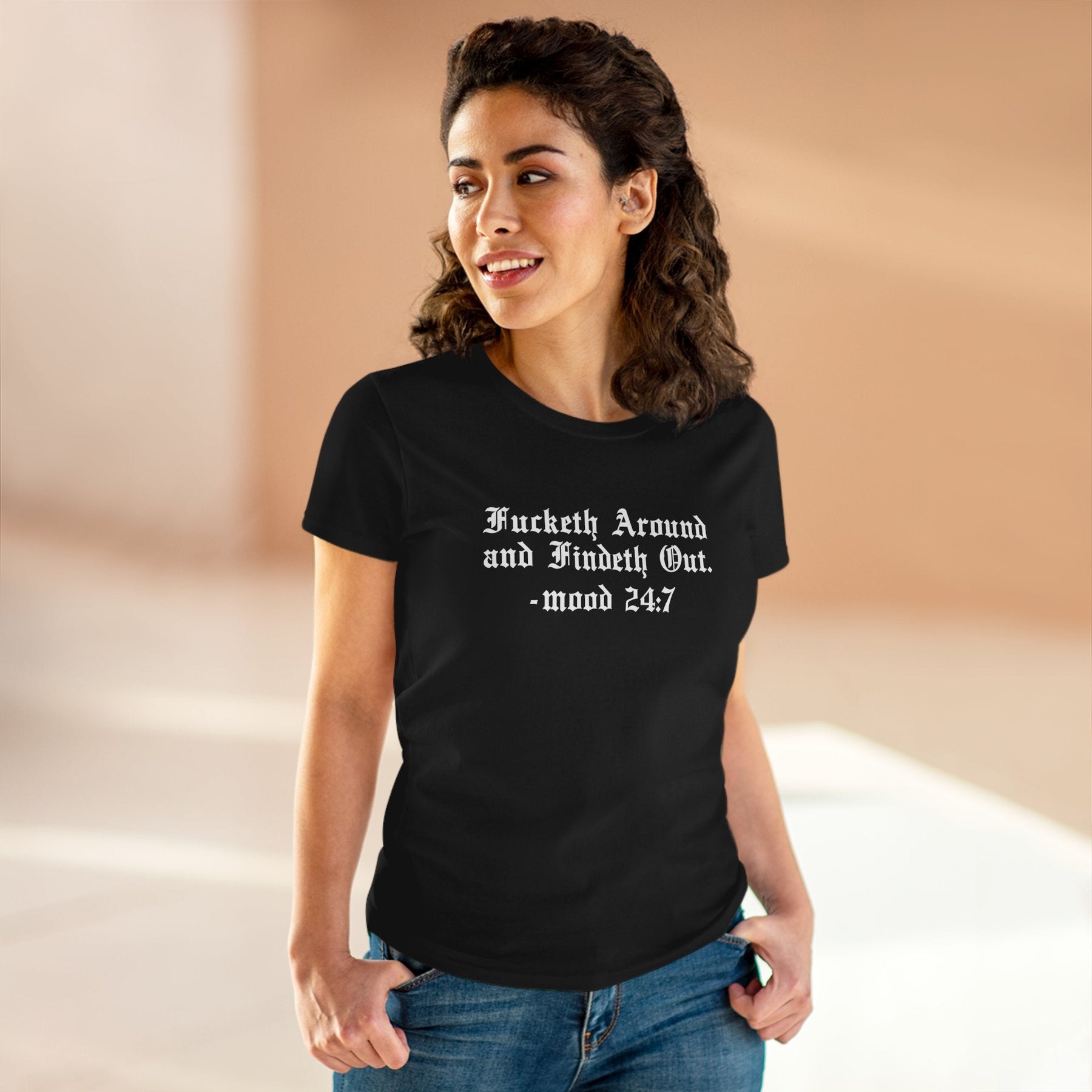 Fucketh Around and Findeth Out Women's Baby Tee - Goth Cloth Co.T-Shirt23095289572318447999