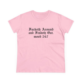 Fucketh Around and Findeth Out Women's Baby Tee - Goth Cloth Co.T-Shirt23095289572318447999