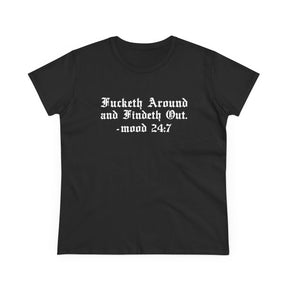 Fucketh Around and Findeth Out Women's Baby Tee - Goth Cloth Co.T-Shirt87178879717392275889