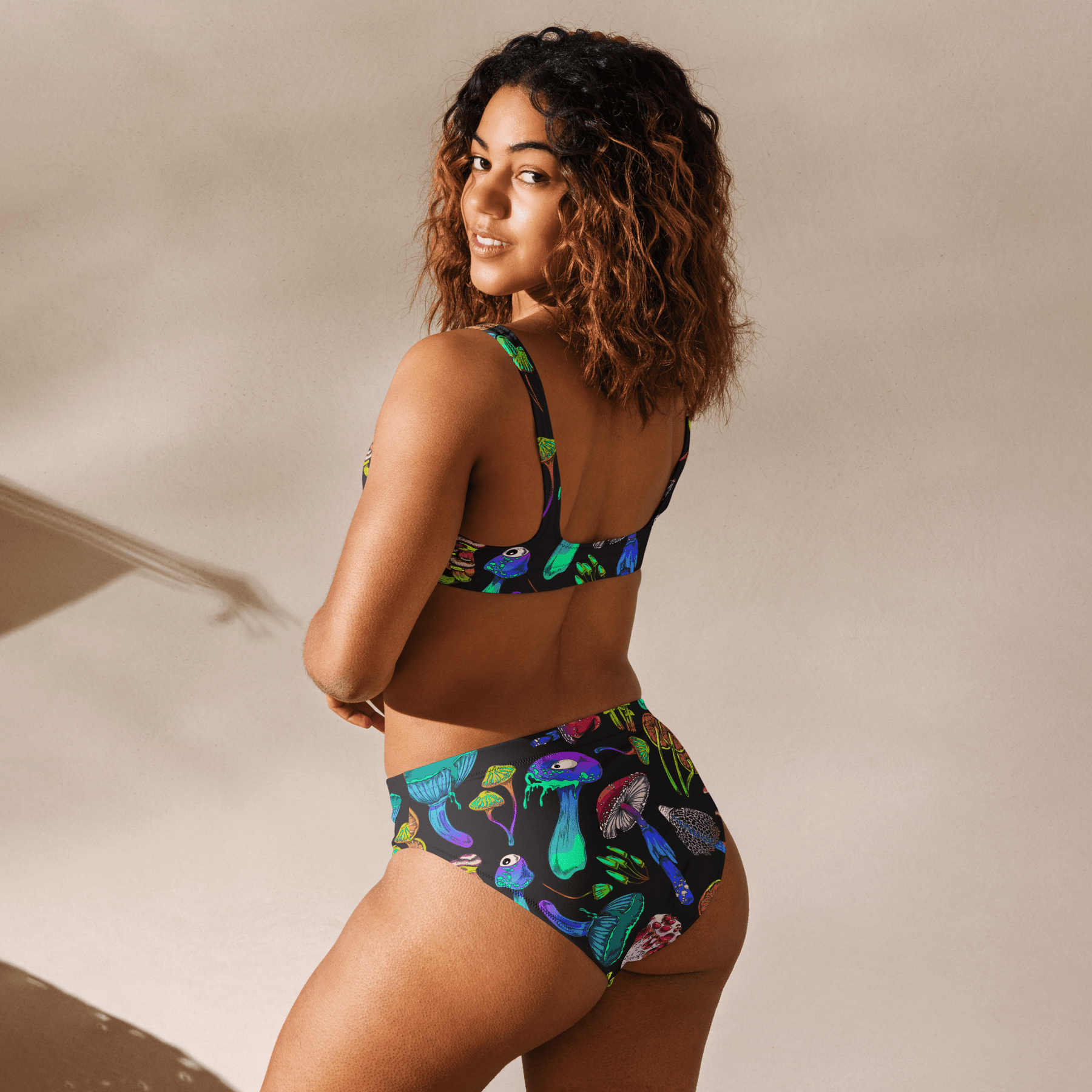 Fungi Frenzy High Waisted Sport Bikini Bottom - Goth Cloth Co.1608896_12042