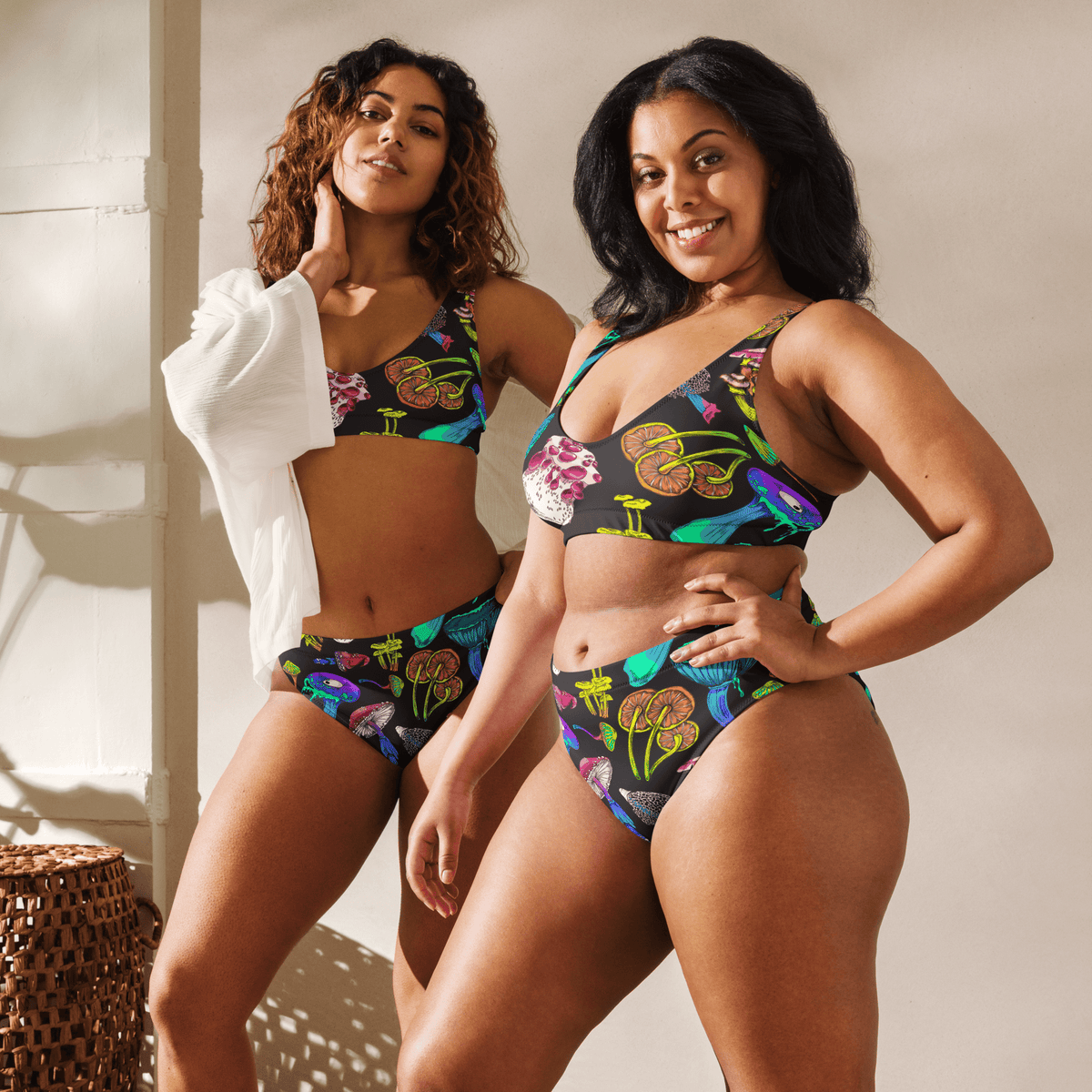 Fungi Frenzy High Waisted Sport Bikini Bottom - Goth Cloth Co.1608896_12042