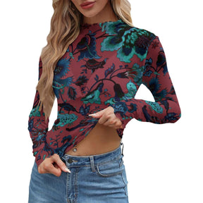Garden Muse Women's Long Sleeve Mesh Top - Goth Cloth Co.ADS-3WTXWC16-PFCUU-FFFFFF-XS