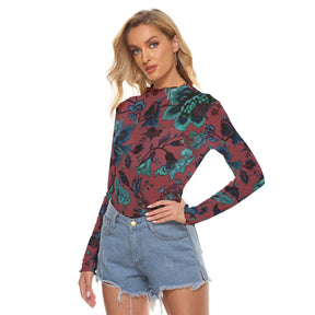Garden Muse Women's Long Sleeve Mesh Top - Goth Cloth Co.ADS-3WTXWC16-PFCUU-FFFFFF-XS