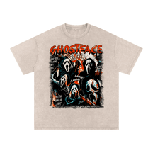 Ghost Face Horror Collage Acid Wash Oversize T-Shirt - Goth Cloth Co.250806PODPQ0499006