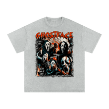 Ghost Face Horror Collage Acid Wash Oversize T-Shirt - Goth Cloth Co.250806PODPQ0499011