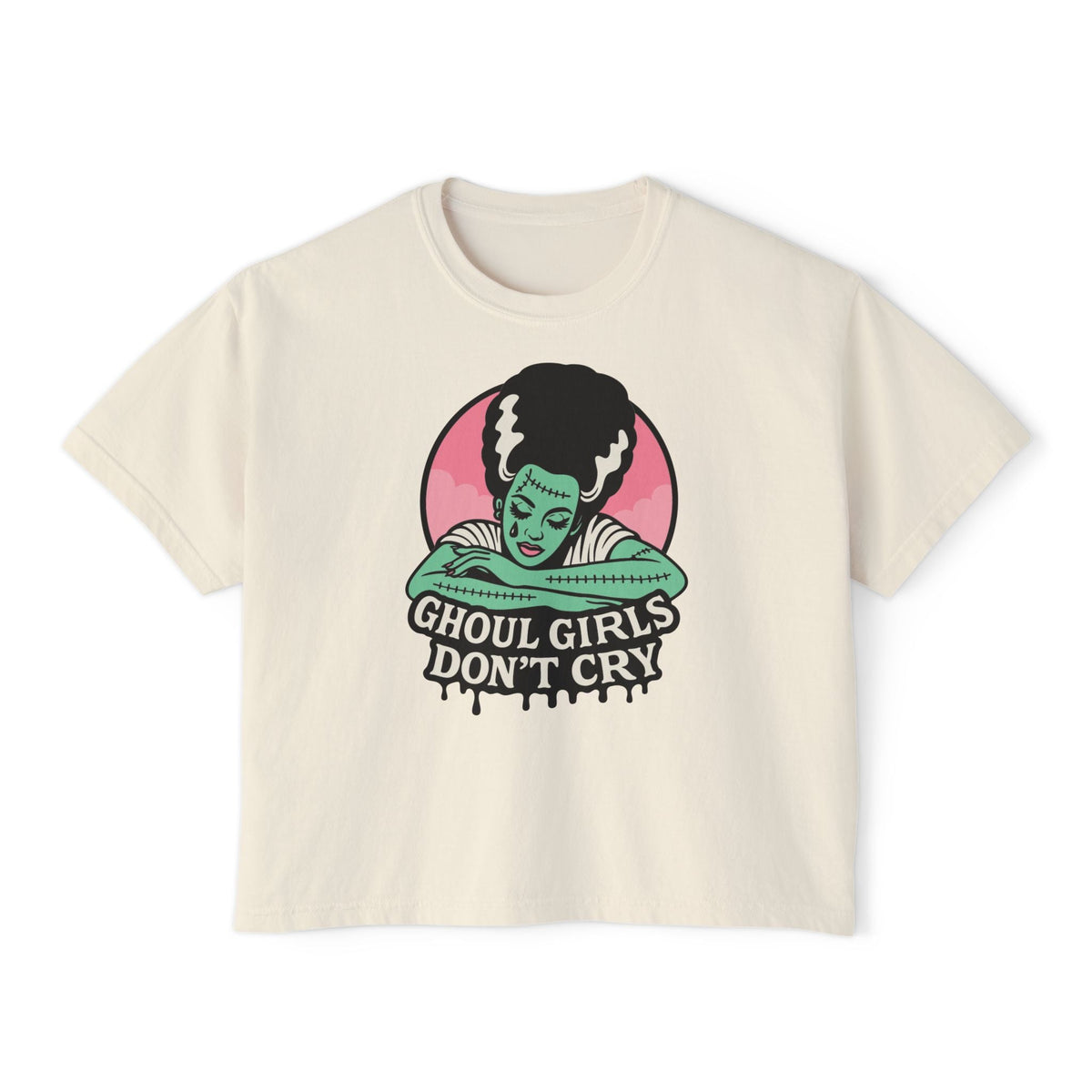 Ghoul Girls Don't Cry Pin - up Crop Top - Goth Cloth Co.T-Shirt14987190790308675341