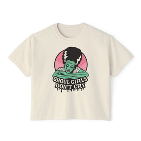Ghoul Girls Don't Cry Pin - up Crop Top - Goth Cloth Co.T-Shirt14987190790308675341