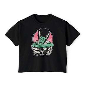 Ghoul Girls Don't Cry Pin - up Crop Top - Goth Cloth Co.T-Shirt22495450945046955973
