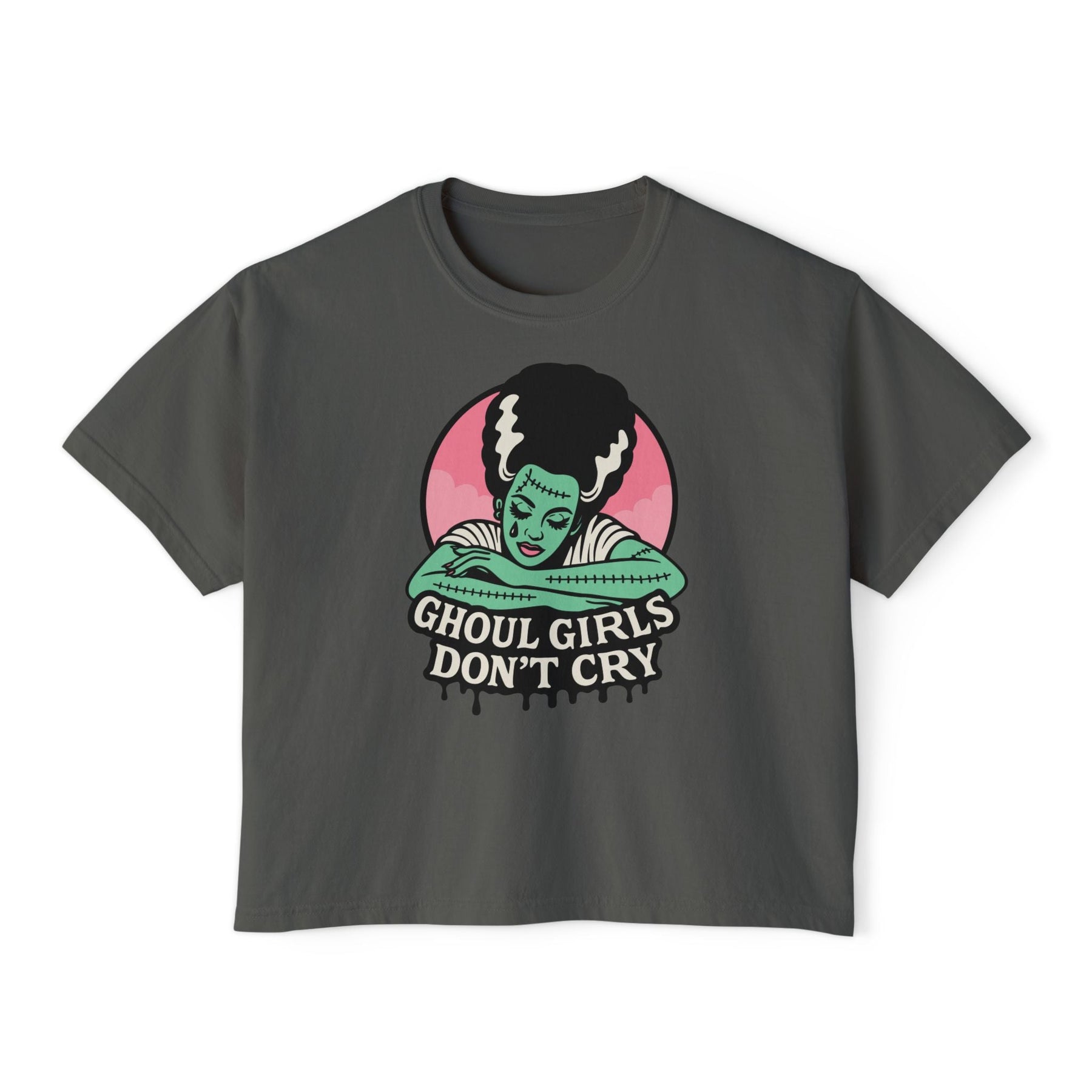 Ghoul Girls Don't Cry Pin - up Crop Top - Goth Cloth Co.T-Shirt24553303619118274146