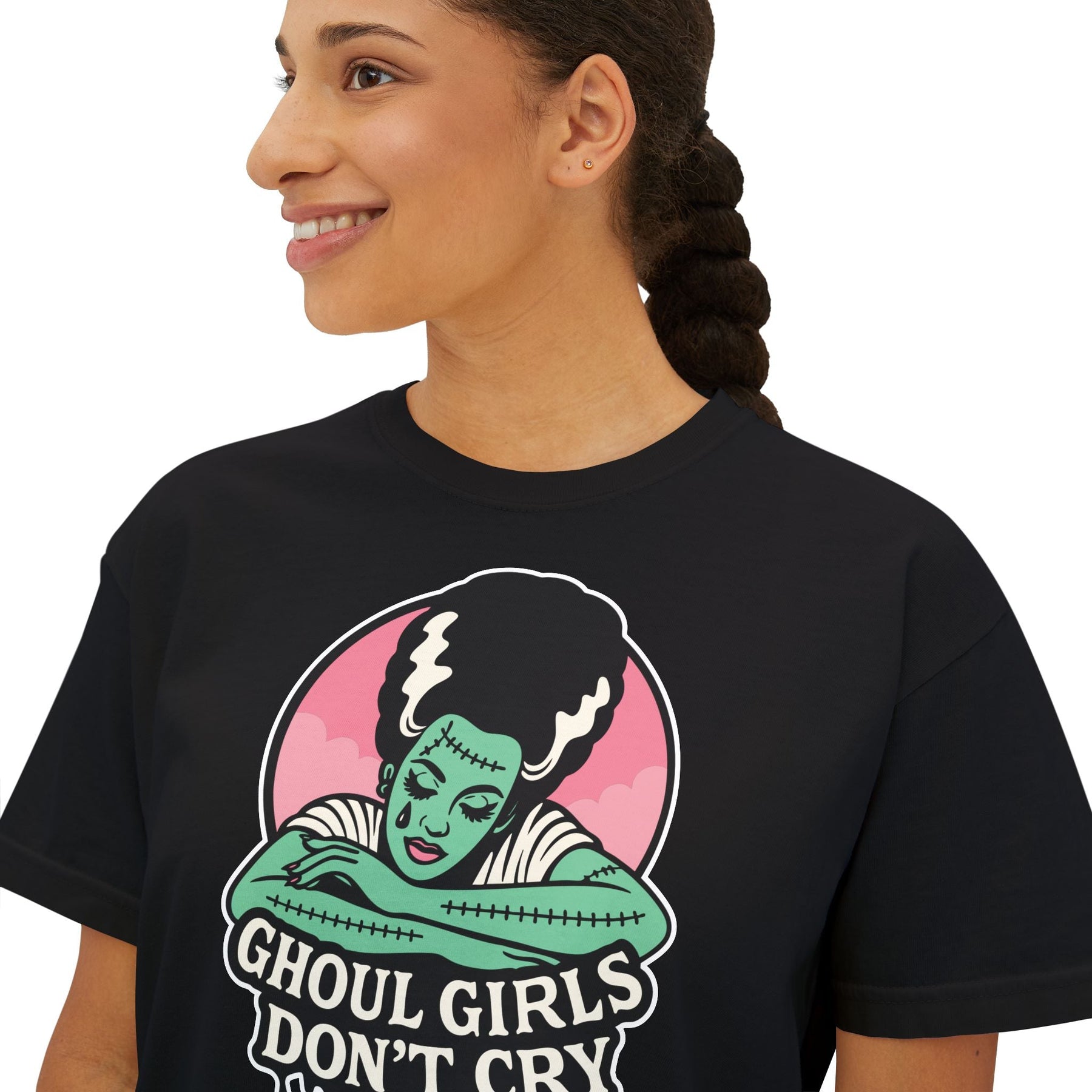 Ghoul Girls Don't Cry Pin - up Crop Top - Goth Cloth Co.T-Shirt24553303619118274146