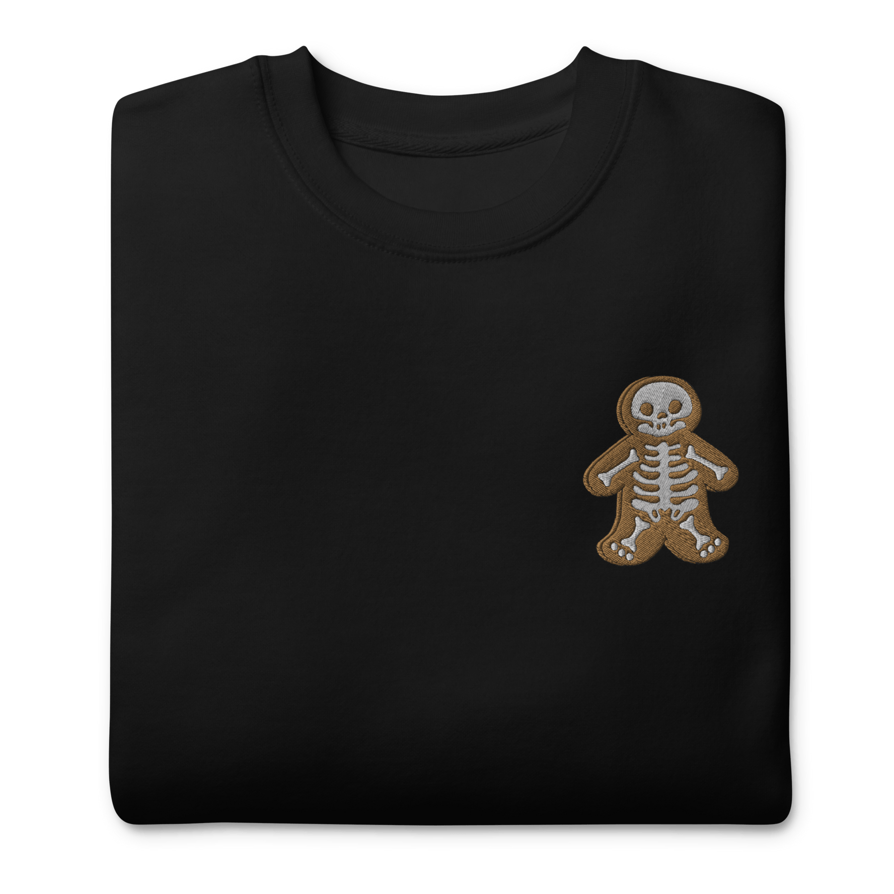 Gingerbread Skeleton Man Embroidered Sweatshirt - Goth Cloth Co.3741056_11244