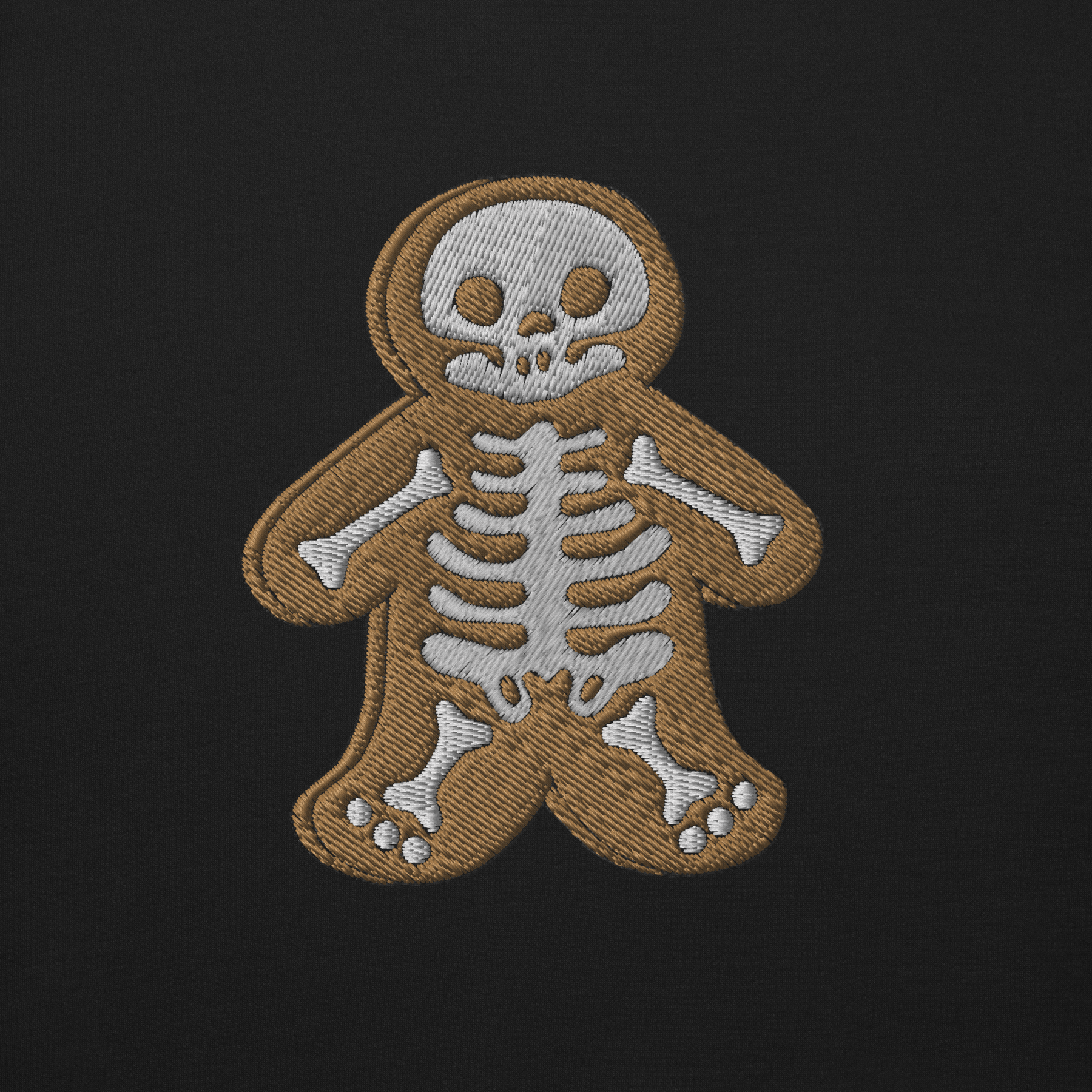 Gingerbread Skeleton Man Embroidered Sweatshirt - Goth Cloth Co.3741056_11244