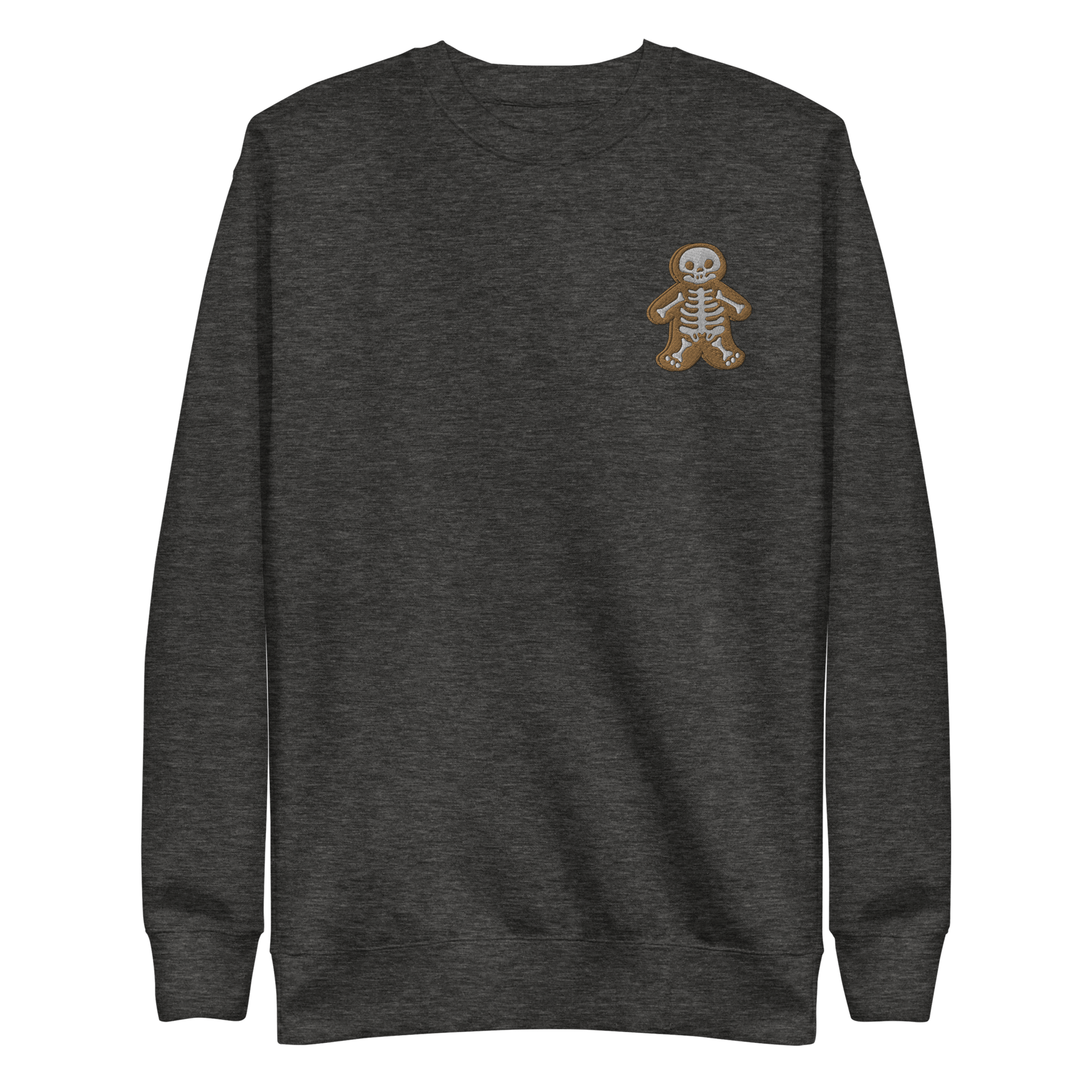 Gingerbread Skeleton Man Embroidered Sweatshirt - Goth Cloth Co.3741056_11259