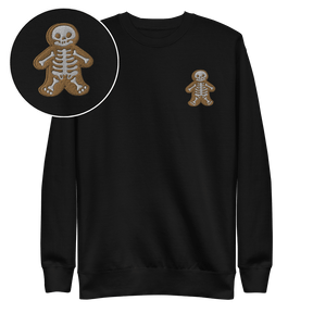 Gingerbread Skeleton Man Embroidered Sweatshirt - Goth Cloth Co.sweatshirt3741056_11254