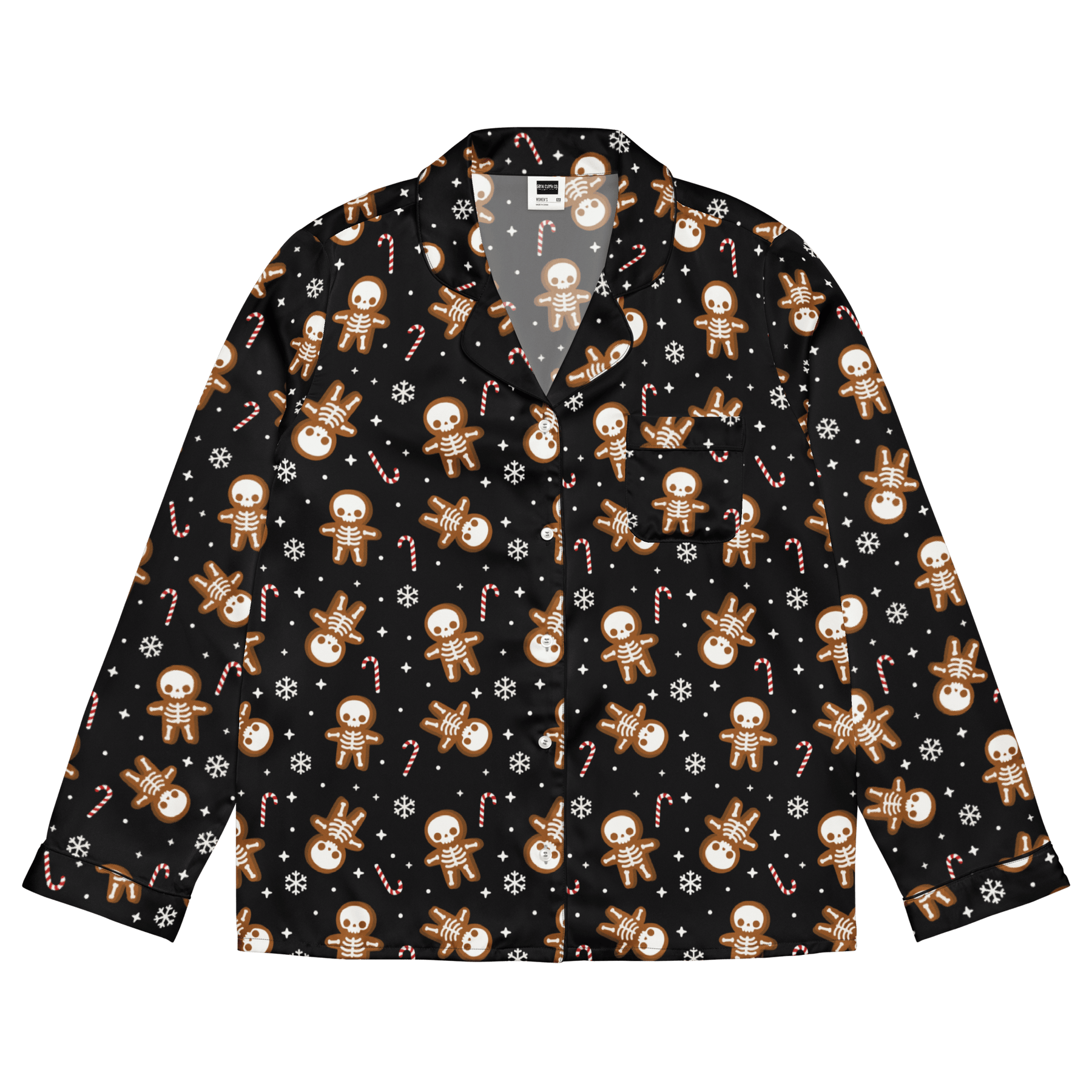 Gingerdead Men Silky Pajama Top - Goth Cloth Co.2149608_20952