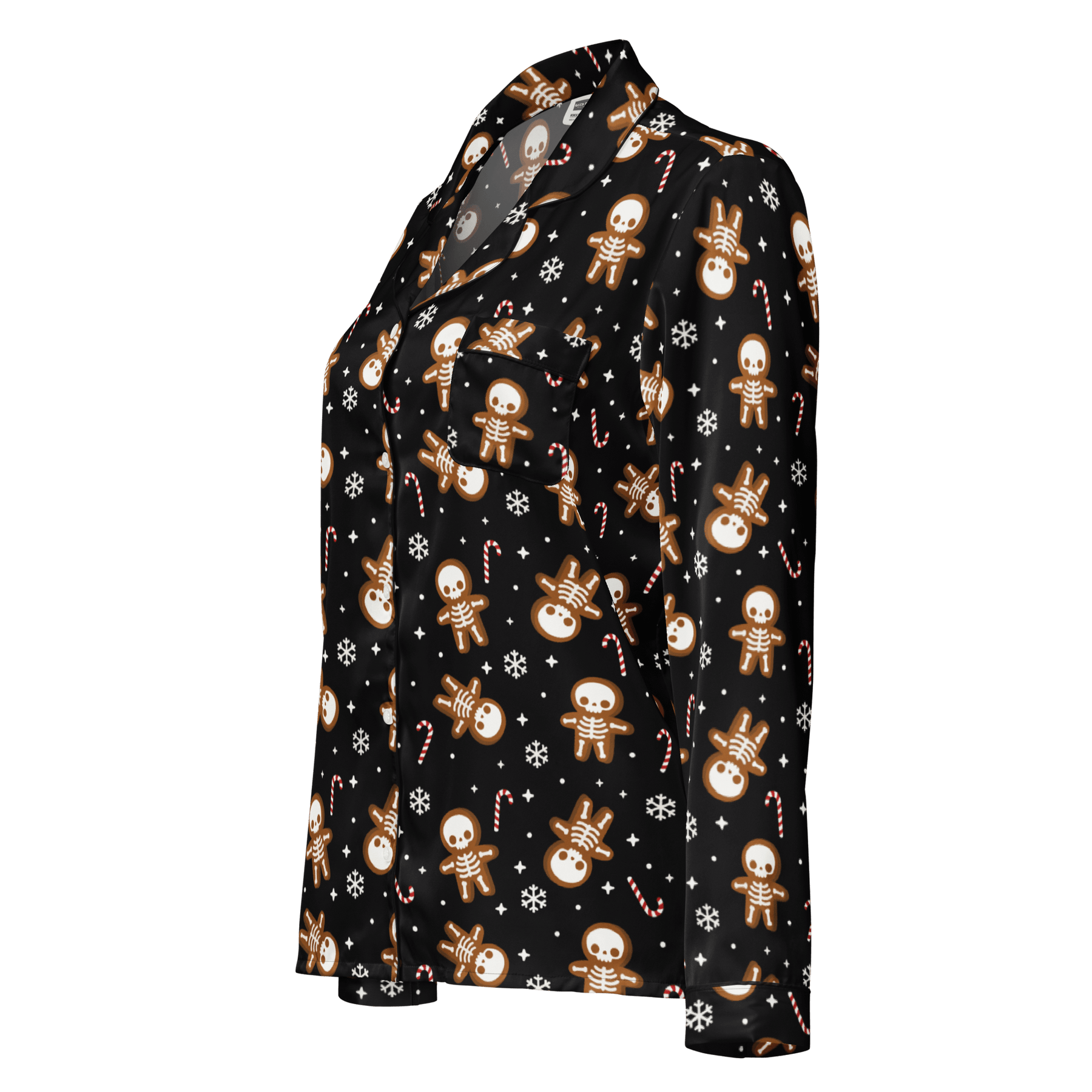 Gingerdead Men Silky Pajama Top - Goth Cloth Co.2149608_20952