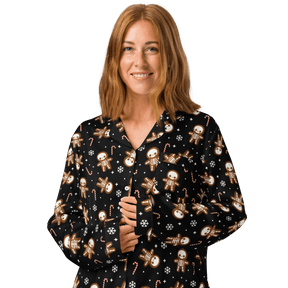 Gingerdead Men Silky Pajama Top - Goth Cloth Co.2149608_20952