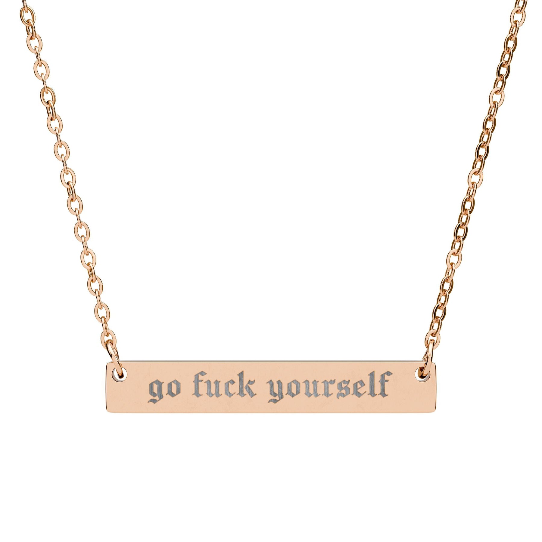 Go Fuck Yourself Horizontal Bar Necklace - Goth Cloth Co.Accessories27768389383464831125
