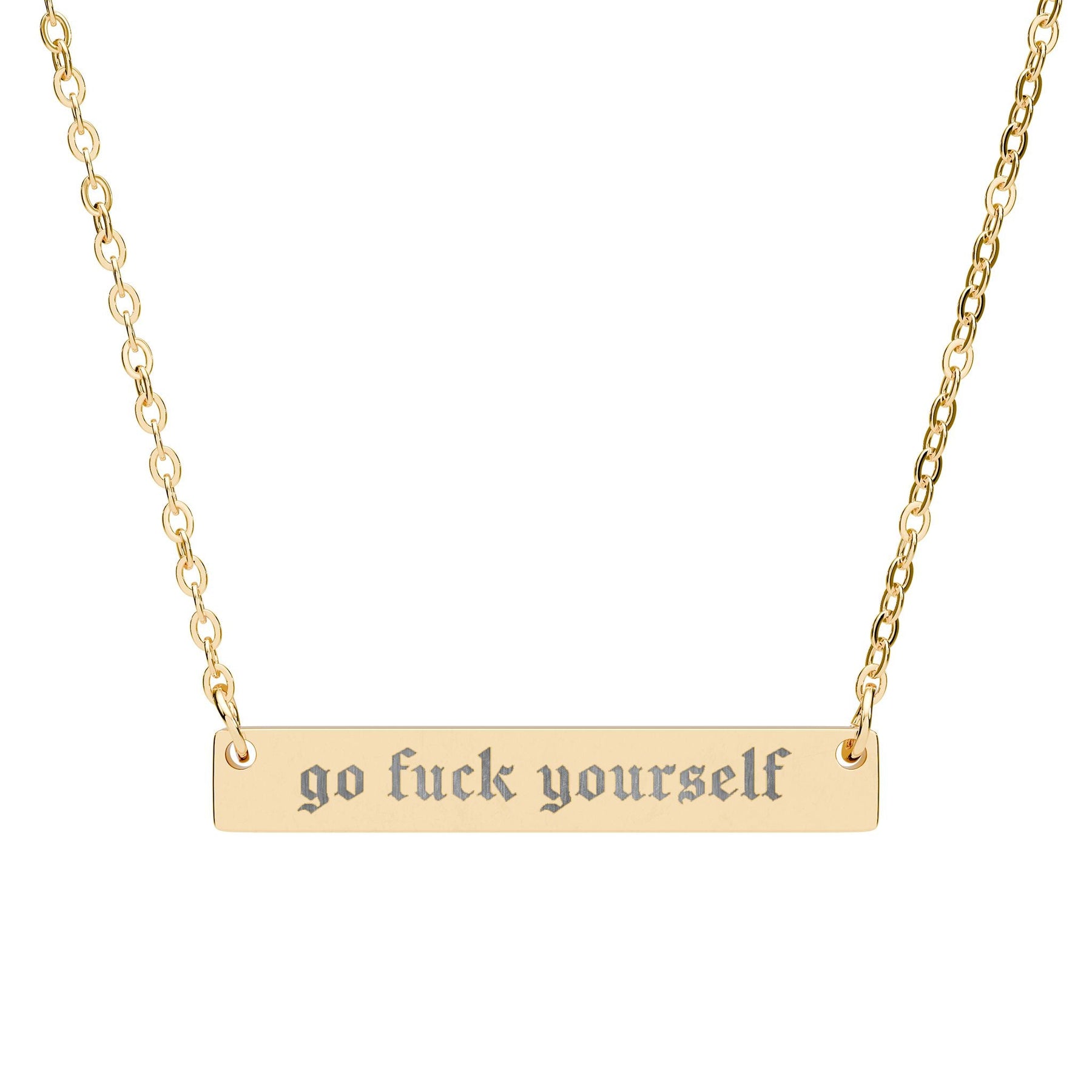 Go Fuck Yourself Horizontal Bar Necklace - Goth Cloth Co.Accessories27768389383464831125