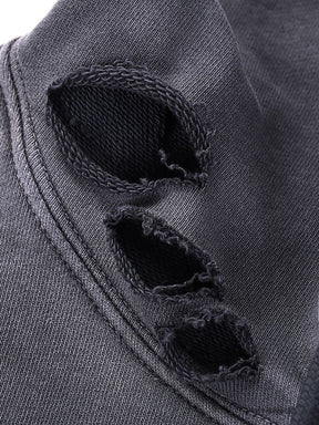 Goblin Mode Pure Cotton Hand-Frayed Hoodie