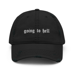 Going to Hell Gothic Distressed Dad Cap - Goth Cloth Co.7338188_10990