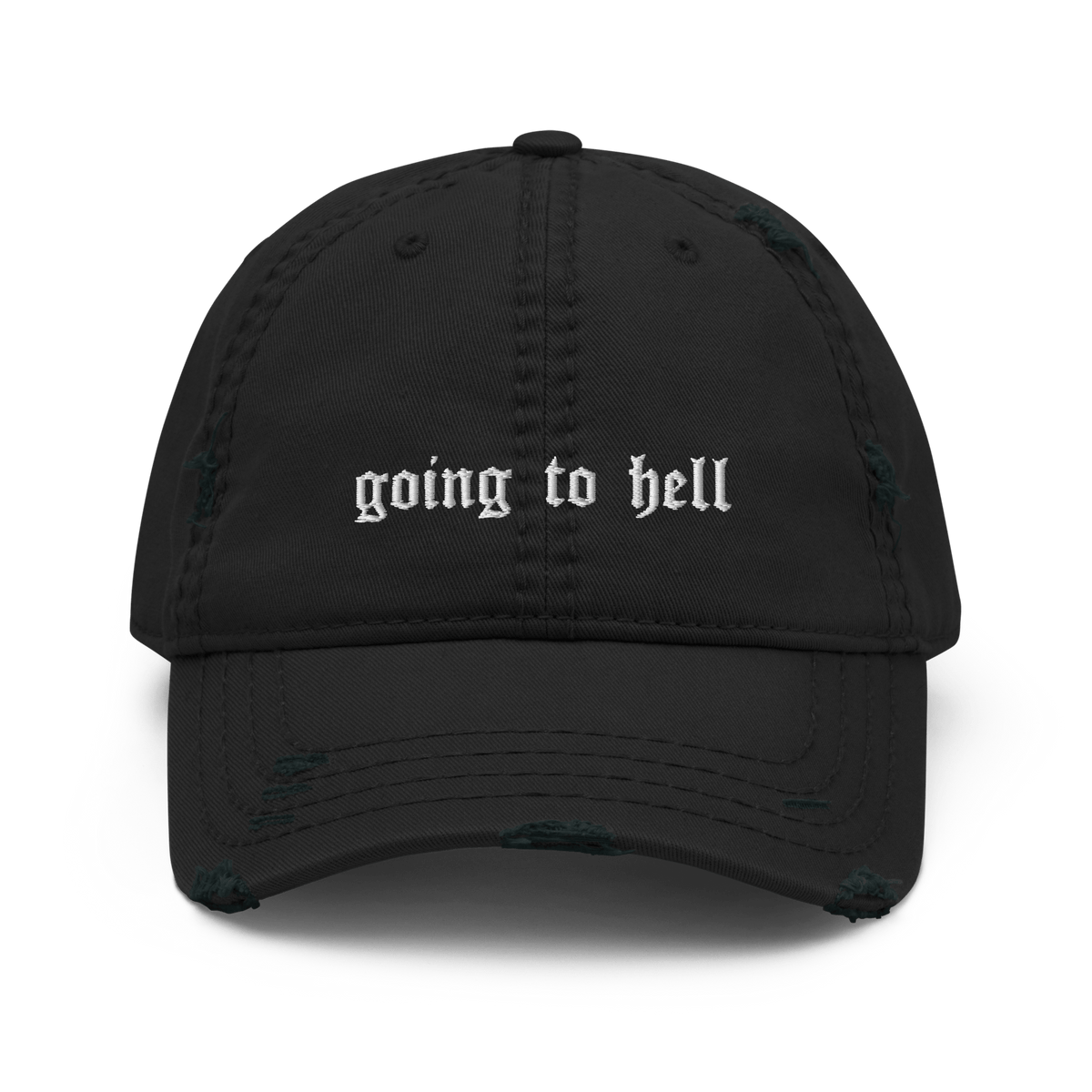 Going to Hell Gothic Distressed Dad Cap - Goth Cloth Co.7338188_10990