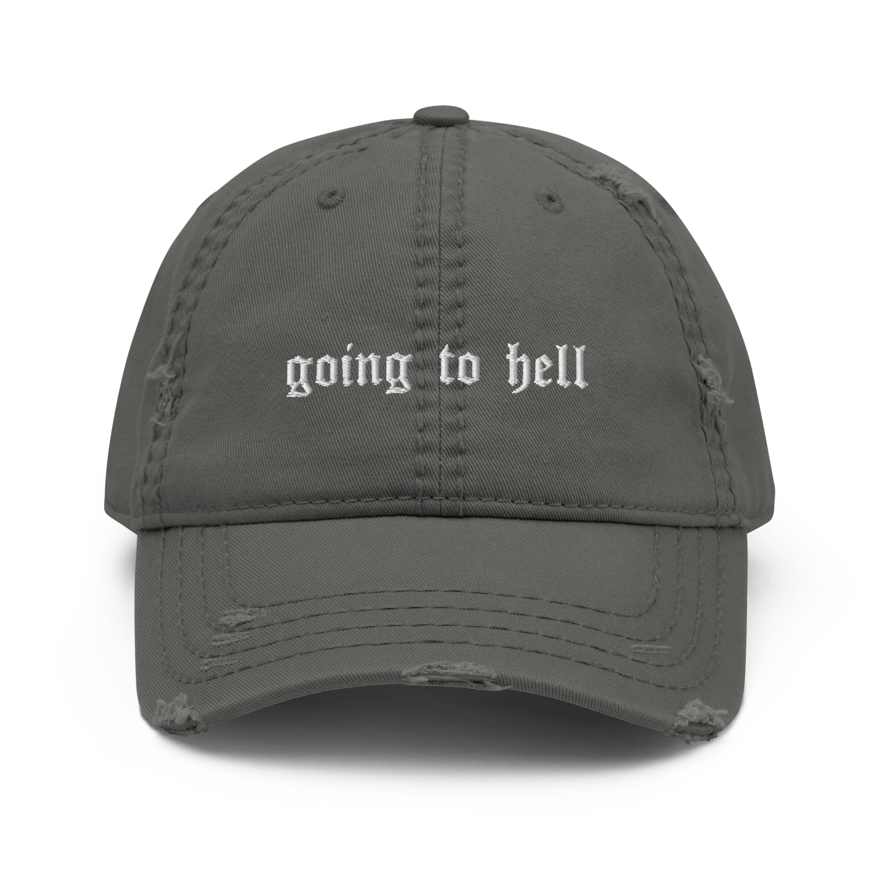 Going to Hell Gothic Distressed Dad Cap - Goth Cloth Co.7338188_10992