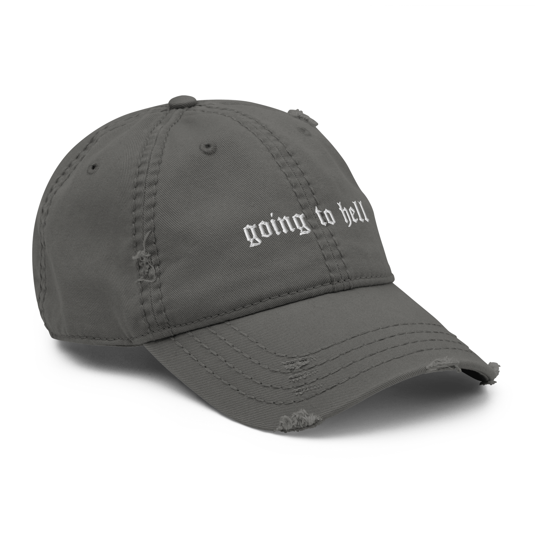 Going to Hell Gothic Distressed Dad Cap - Goth Cloth Co.7338188_10992