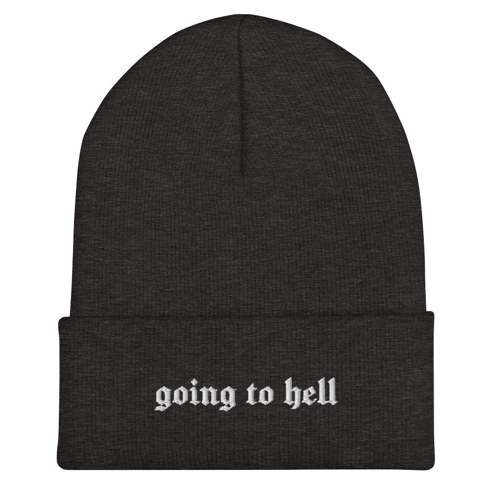 Going to Hell Gothic Knit Beanie - Goth Cloth Co.6552493_12881