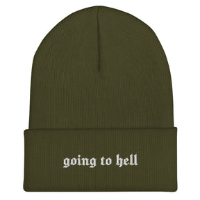 Going to Hell Gothic Knit Beanie - Goth Cloth Co.6552493_17495