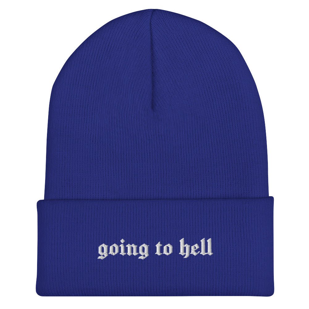 Going to Hell Gothic Knit Beanie - Goth Cloth Co.6552493_17496